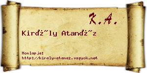 Király Atanáz névjegykártya