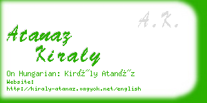 atanaz kiraly business card